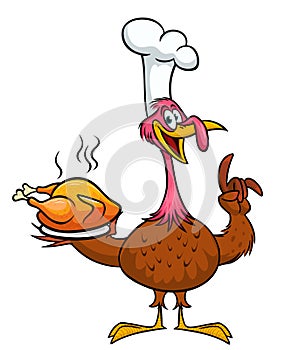 Cartoon happy cute thanksgiving turkey bird. Vector illustration isolated. Design for Thanksgiving Day