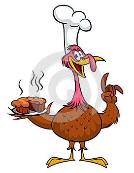 Cartoon happy cute thanksgiving turkey bird. Vector illustration isolated. Design for Thanksgiving Day