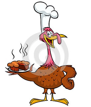 Cartoon happy cute thanksgiving turkey bird. Vector illustration isolated. Design for Thanksgiving Day