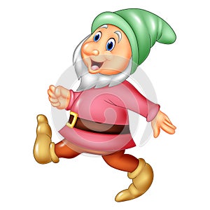 Cartoon happy dwarf