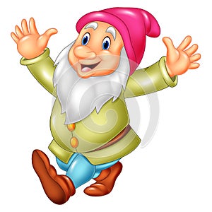 Cartoon happy dwarf