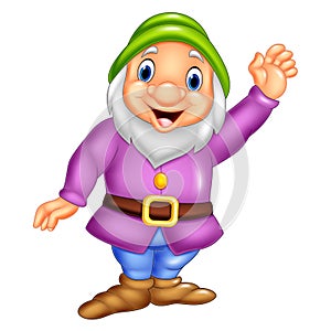 Cartoon happy dwarf