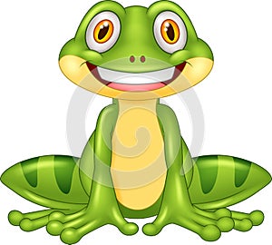 Cartoon happy frog