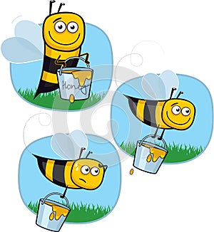 Cartoon Happy Honeybee