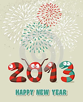 Cartoon Happy New Year confetti
