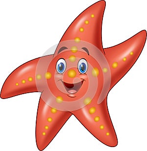 Cartoon happy starfish