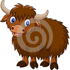 Cartoon happy yak