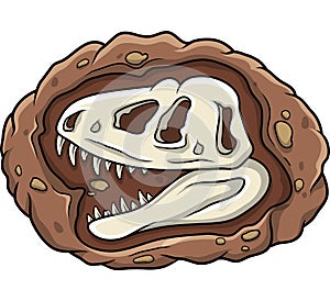 Cartoon head dinosaur fossil photo