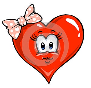 Cartoon Heart Illustration - Girl