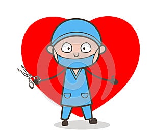 Cartoon Heart Surgeon Character photo