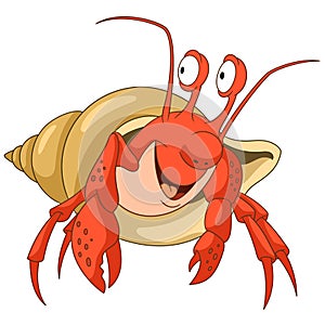 Cartoon hermit crab