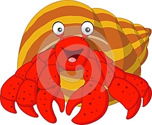 Cartoon hermit crab