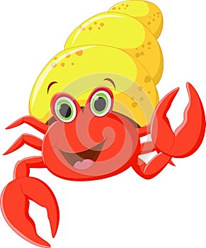 Cartoon hermit crab