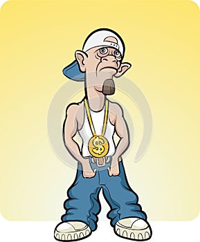 Cartoon hip-hop performer