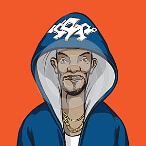 Cartoon hip-hop performer