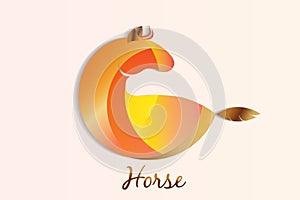Wild horse unique logo vector image