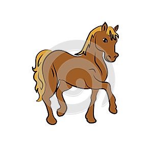 Cartoon horse vector illustration