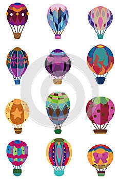 Cartoon hot air balloon icon