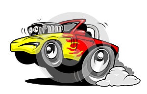 Cartoon hot rod