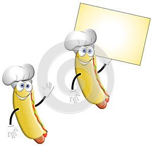 Cartoon Hotdog Characters