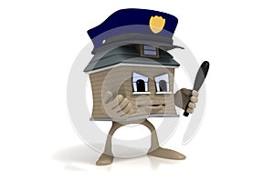 Cartoon House Guy Security