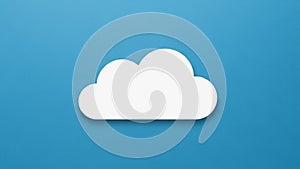 Of a cartoon or icon often used to symbolize cloud computing or