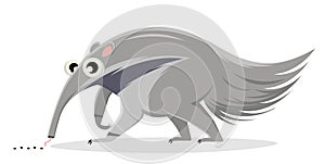 Cartoon illustration of an ant-eater