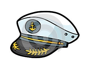 Cartoon illustration for children, Captain hat