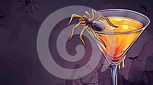 Creepy Crawly Cocktail Cartoon photo