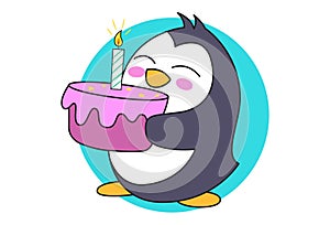 Cartoon Illustration Of Cute Penguin