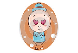 Cartoon Illustration Of Cute Sardar Baby.