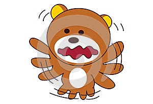 Cartoon Illustration Of Cute Teddy Bear