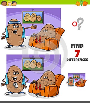 Differences game with couch potato proverb photo