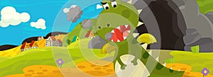 Cartoon illustration - the green dragon