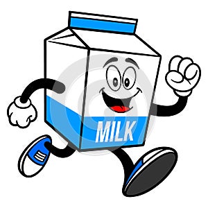 Milk Carton Mascot Running photo