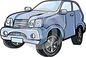 Cartoon illustration of a sport utility vehicle