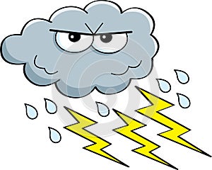 Cartoon storm cloud