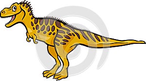 Cartoon illustration of tarbosaurus dinosaur