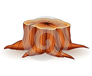 Cartoon illustration of tree stump