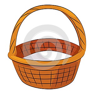 Cartoon image of Basket Icon. Basket symbol