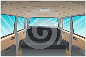 Cartoon image of car interior background