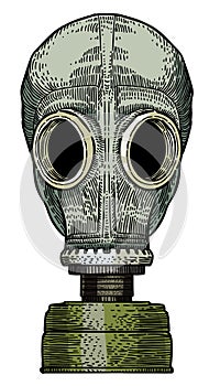 Cartoon image of gas mask