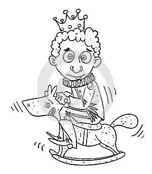 Cartoon image of idiot prince