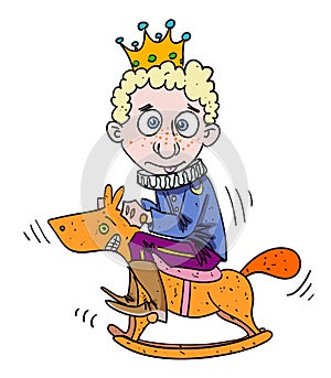 Cartoon image of idiot prince