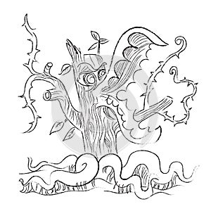 Cartoon image of monster plant