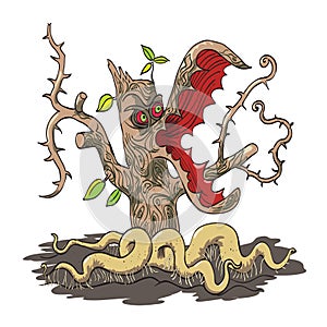 Cartoon image of monster plant