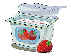 Cartoon image of yogurt