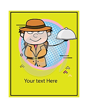 Cartoon Investigator on Poster with text
