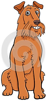 Cartoon Irish Terrier purebred dog character