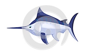 Cartoon isolated marlin
